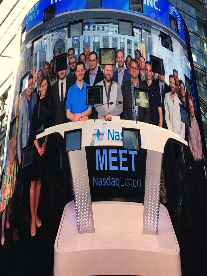Greg Burch opening the Nasdaq for The Meet Group